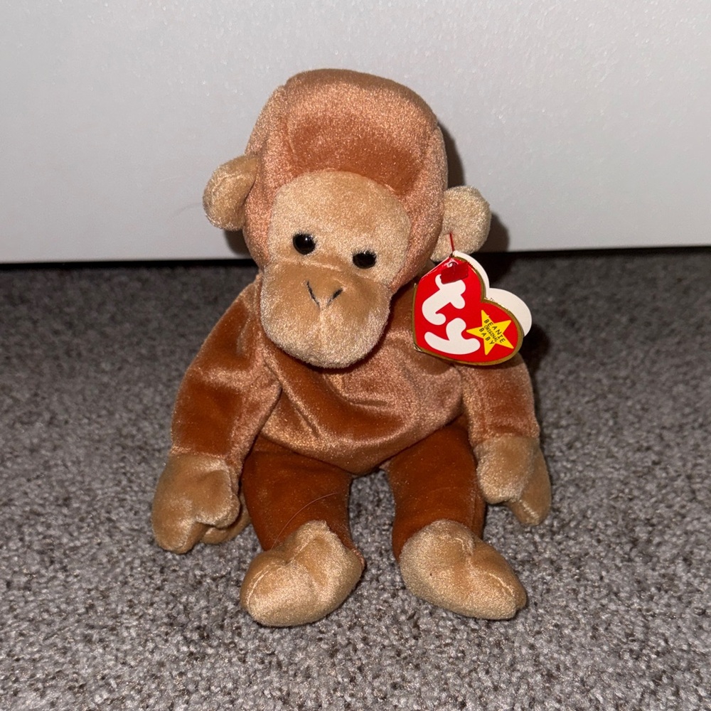 Ty Tan and Brown Monkey Plush
